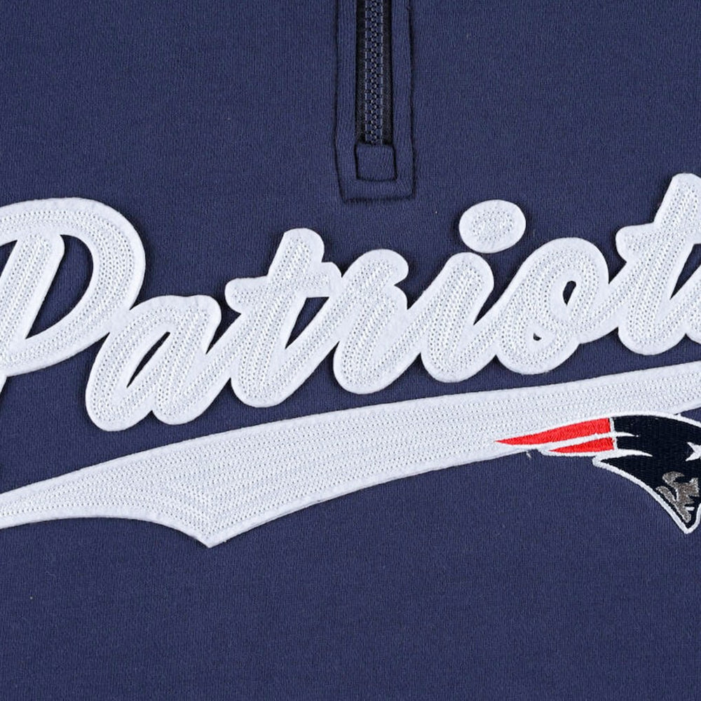 New England Patriots Tommy Hilfiger Aiden Quarter-Zip Sweatshirt - Navy/Red - NFL