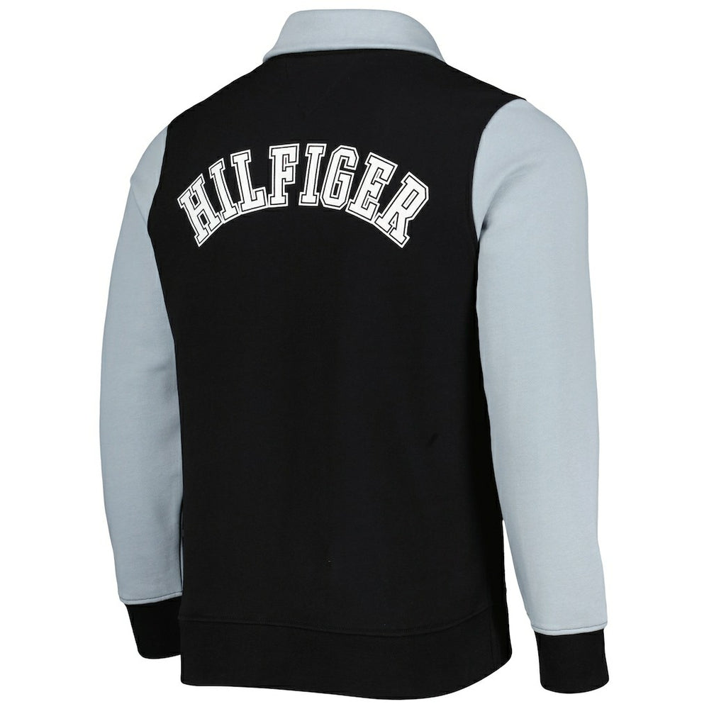 Las Vegas Raiders Tommy Hilfiger Aiden Quarter-Zip Sweatshirt - Black/Silver - NFL