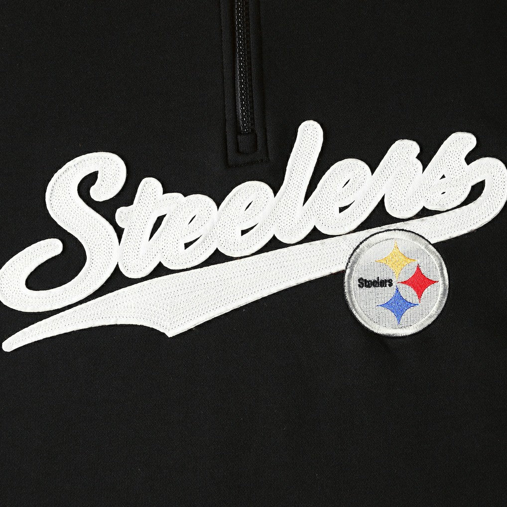 Pittsburgh Steelers Tommy Hilfiger Aiden Quarter-Zip Sweatshirt - Black/Gold - NFL
