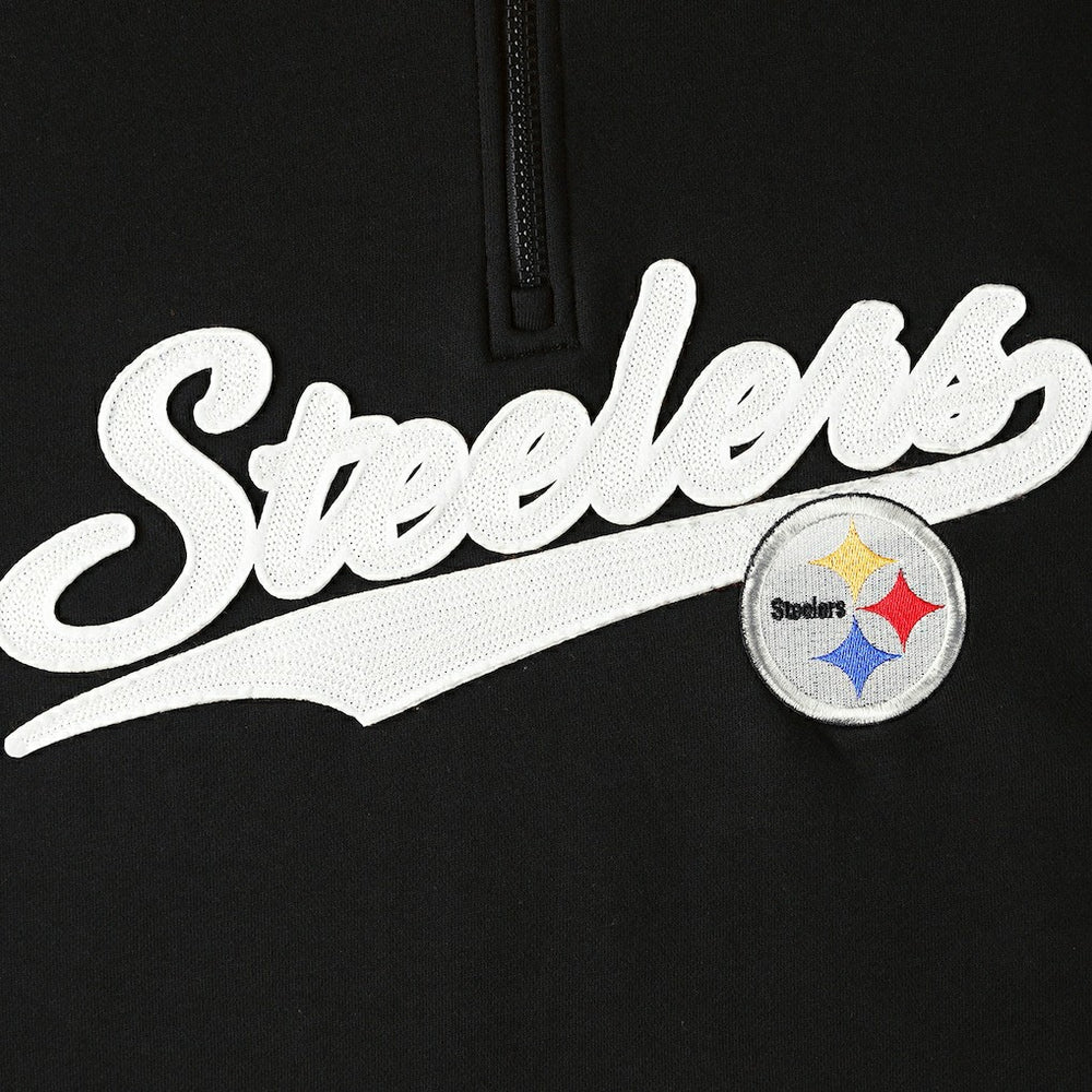 Pittsburgh Steelers Tommy Hilfiger Aiden Quarter-Zip Sweatshirt - Black/Gold - NFL