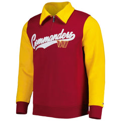 Washington Commanders Tommy Hilfiger Aiden Quarter-Zip Sweatshirt - Burgundy/Gold - NFL