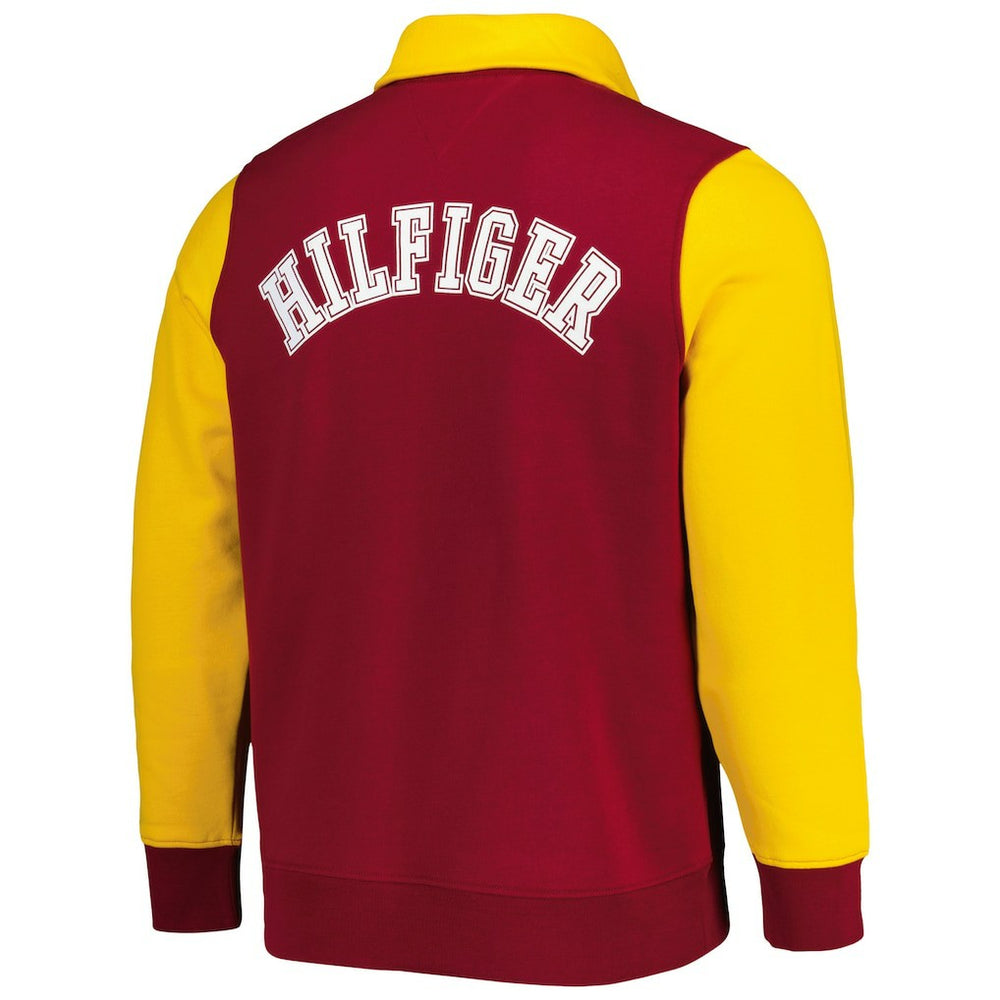 Washington Commanders Tommy Hilfiger Aiden Quarter-Zip Sweatshirt - Burgundy/Gold - NFL