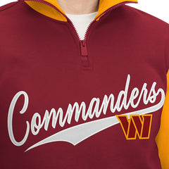 Washington Commanders Tommy Hilfiger Aiden Quarter-Zip Sweatshirt - Burgundy/Gold - NFL