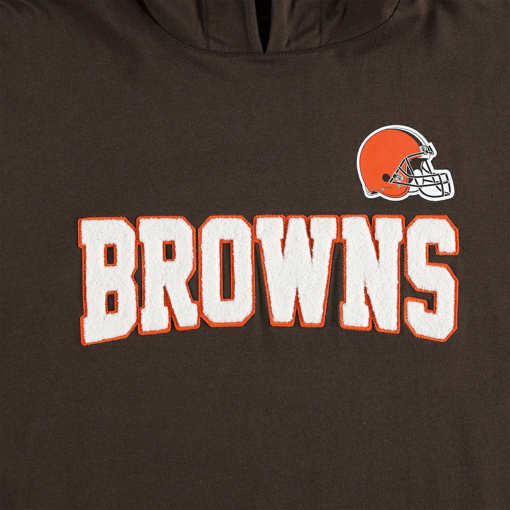 Cleveland Browns Tommy Hilfiger Alex Long Sleeve Hoodie T-Shirt - Brown/White - NFL