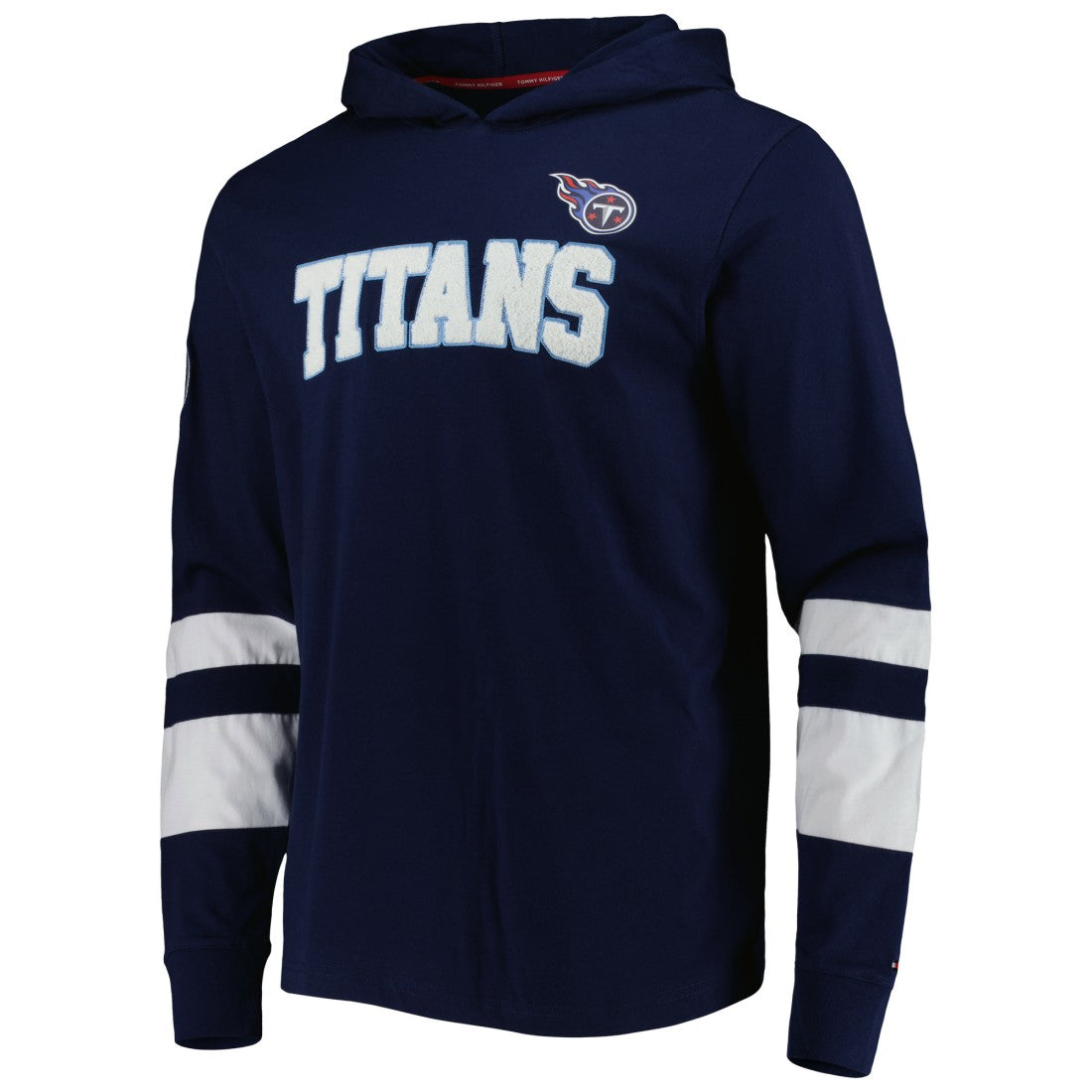 Tennessee Titans Tommy Hilfiger Alex Long Sleeve Hoodie T-Shirt - Navy/White - NFL