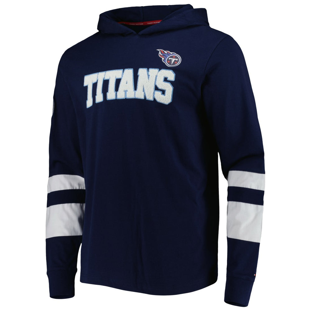 Tennessee Titans Tommy Hilfiger Alex Long Sleeve Hoodie T-Shirt - Navy/White - NFL