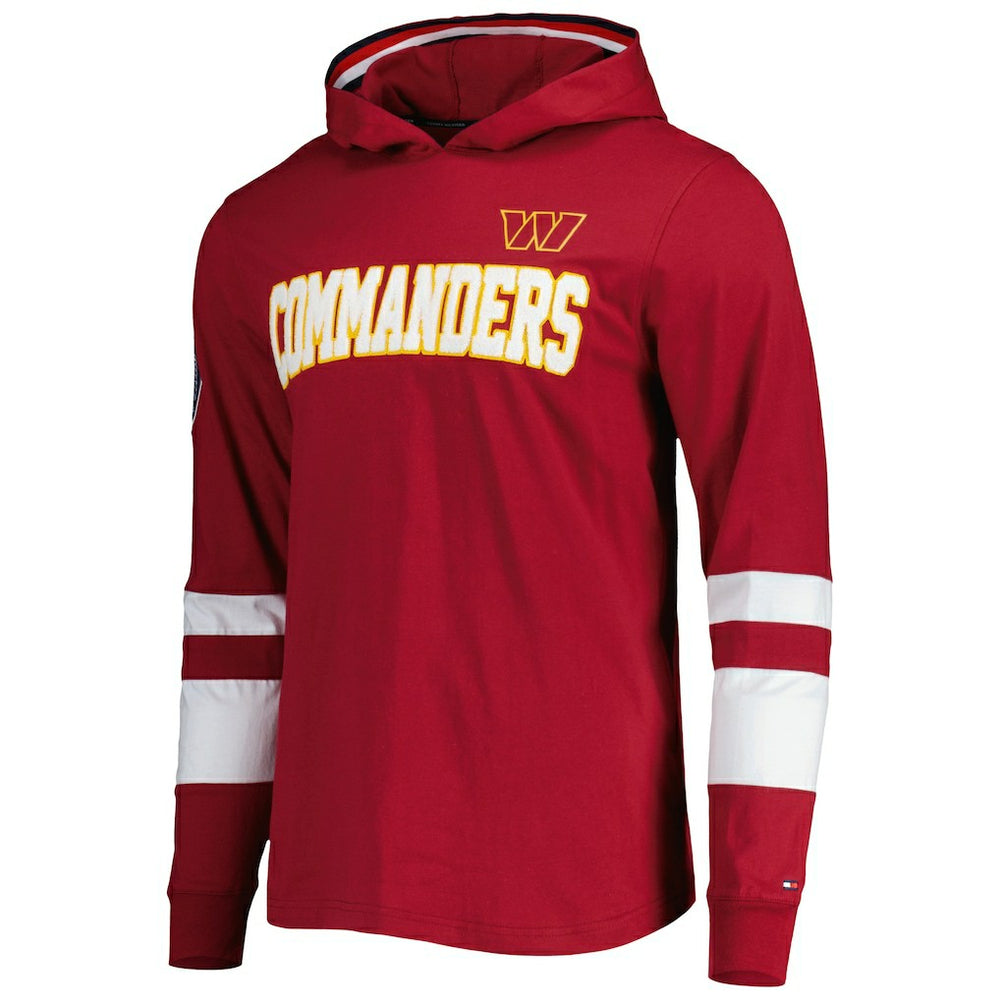 Washington Commanders Tommy Hilfiger Alex Long Sleeve Hoodie T-Shirt - Burgundy/White - NFL