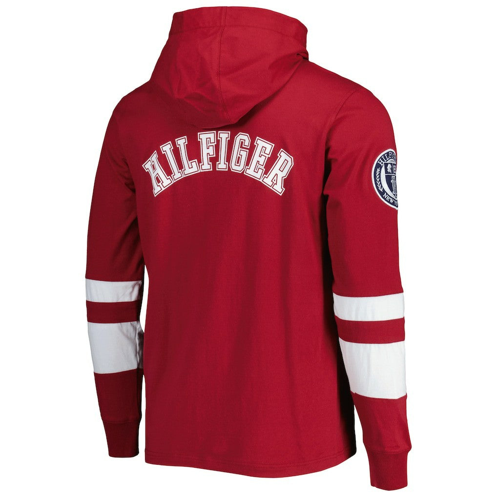 Washington Commanders Tommy Hilfiger Alex Long Sleeve Hoodie T-Shirt - Burgundy/White - NFL