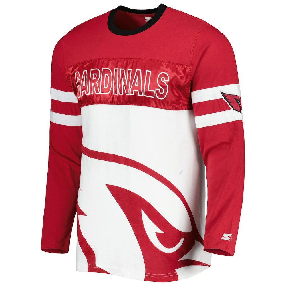 Arizona Cardinals Starter Halftime Long Sleeve T-Shirt - Cardinal/White - NFL