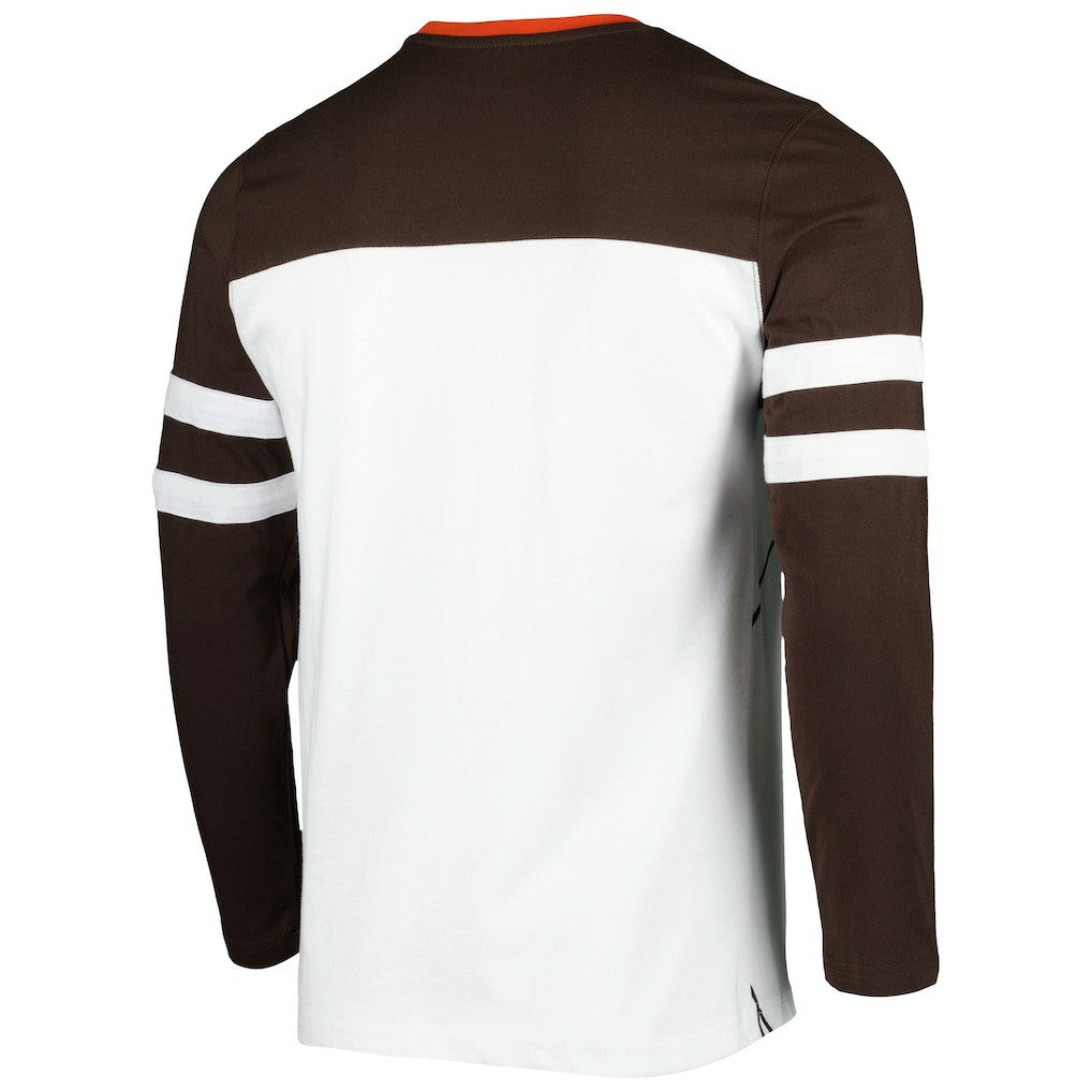 Cleveland Browns Starter Halftime Long Sleeve T-Shirt - Brown/White - NFL
