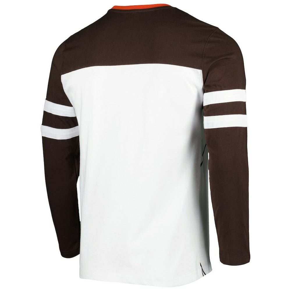 Cleveland Browns Starter Halftime Long Sleeve T-Shirt - Brown/White - NFL