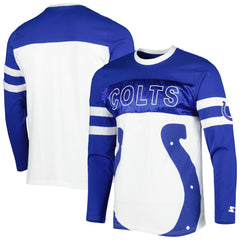 Indianapolis Colts Starter Halftime Long Sleeve T-Shirt - Royal/White - NFL