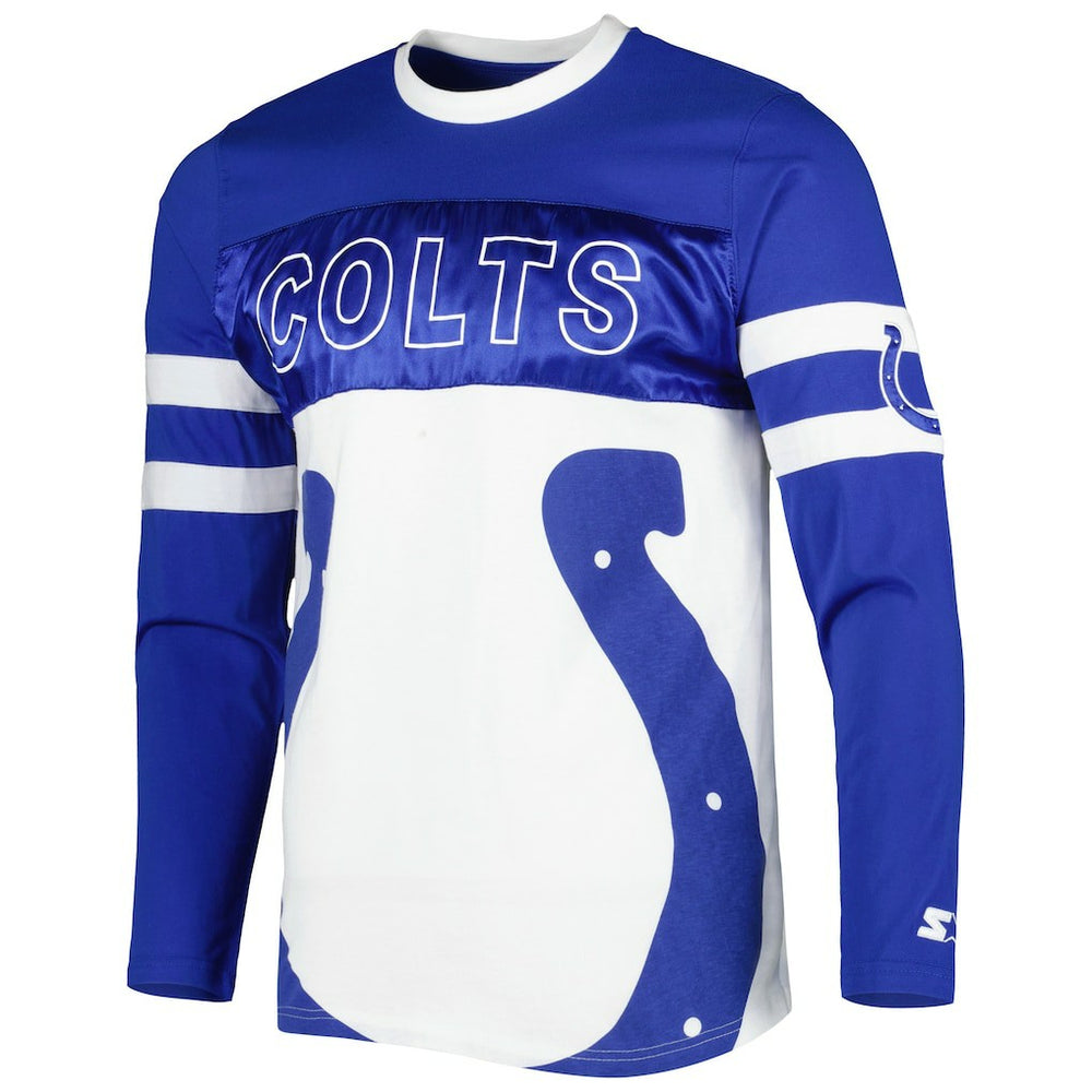 Indianapolis Colts Starter Halftime Long Sleeve T-Shirt - Royal/White - NFL