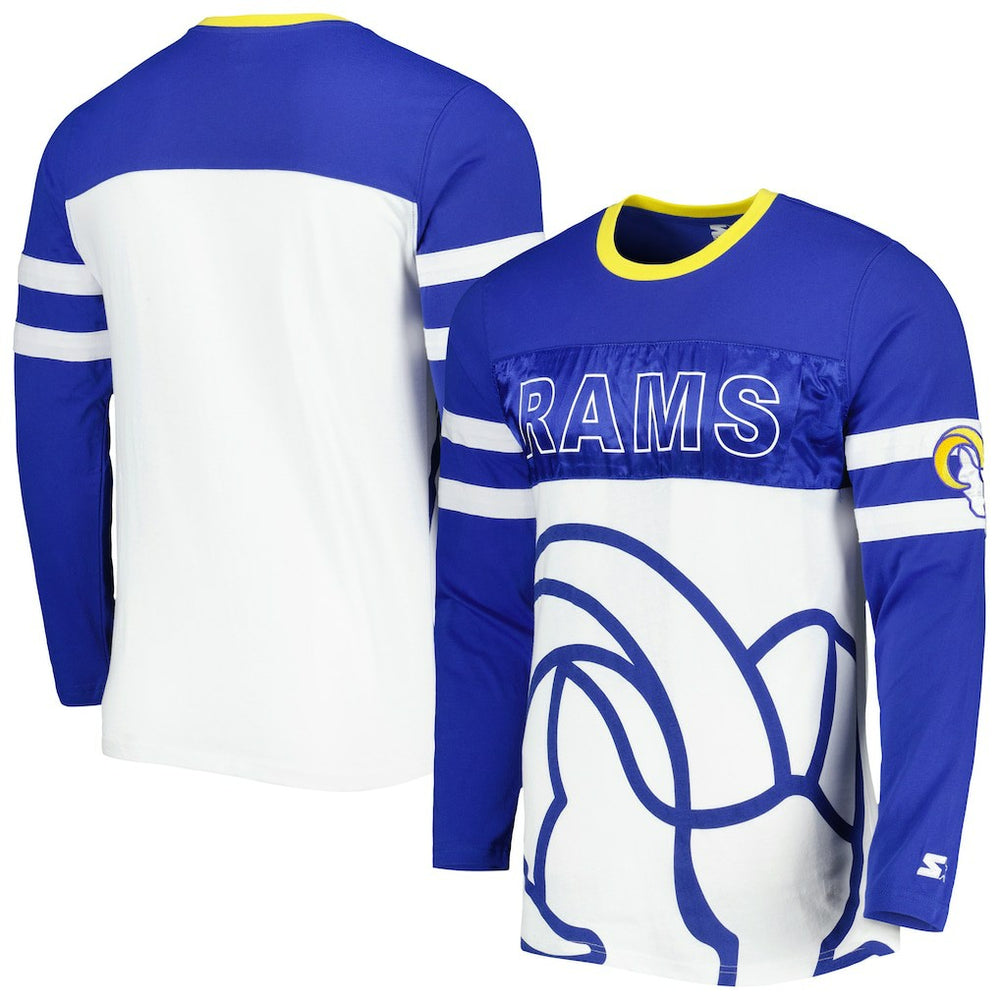 Los Angeles Rams Starter Halftime Long Sleeve T-Shirt - Royal/White - NFL