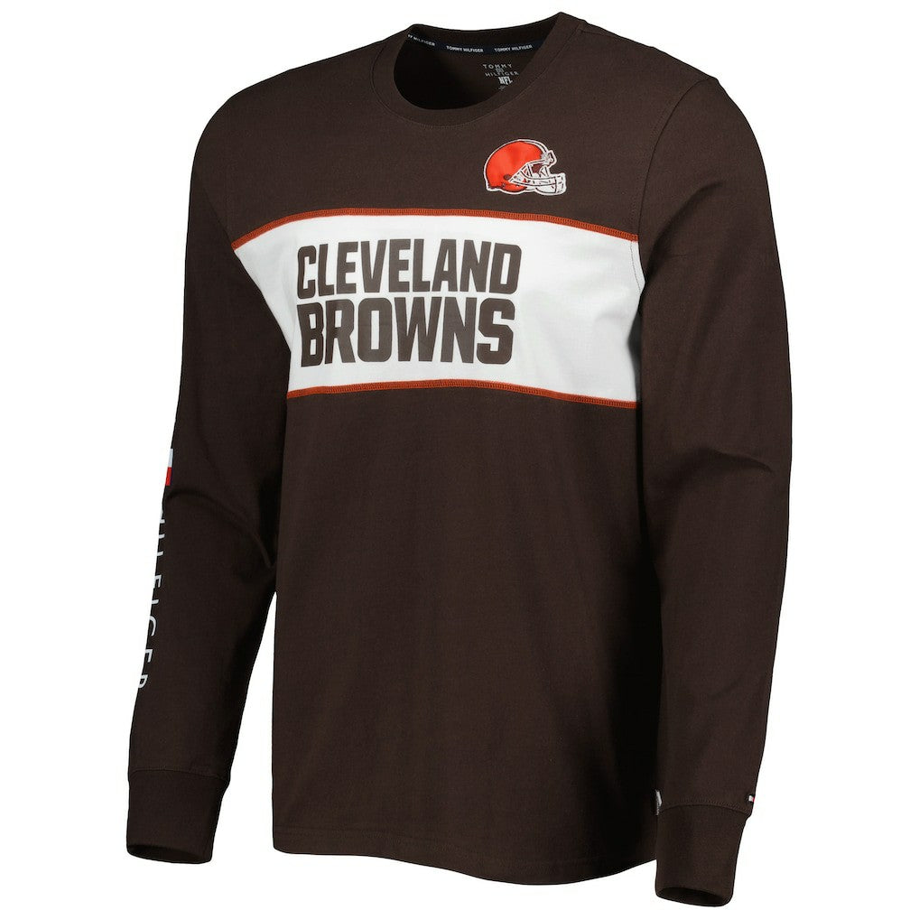 Cleveland Browns Tommy Hilfiger Peter Team Long Sleeve T-Shirt - Brown - NFL