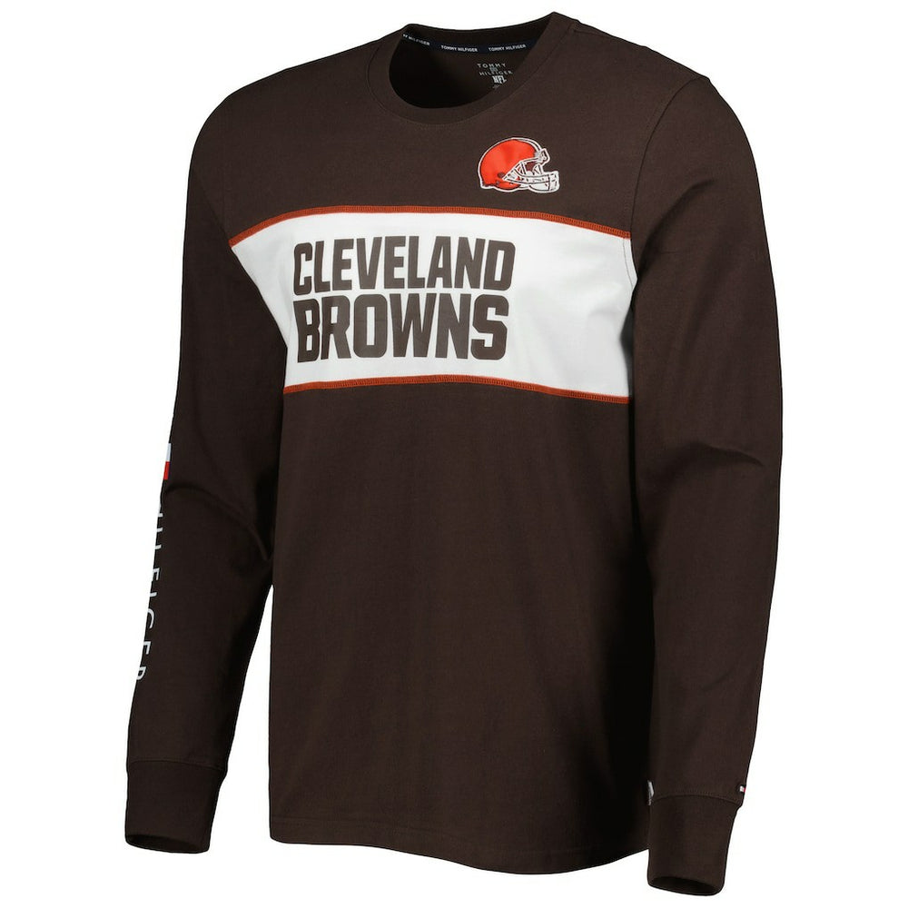 Cleveland Browns Tommy Hilfiger Peter Team Long Sleeve T-Shirt - Brown - NFL