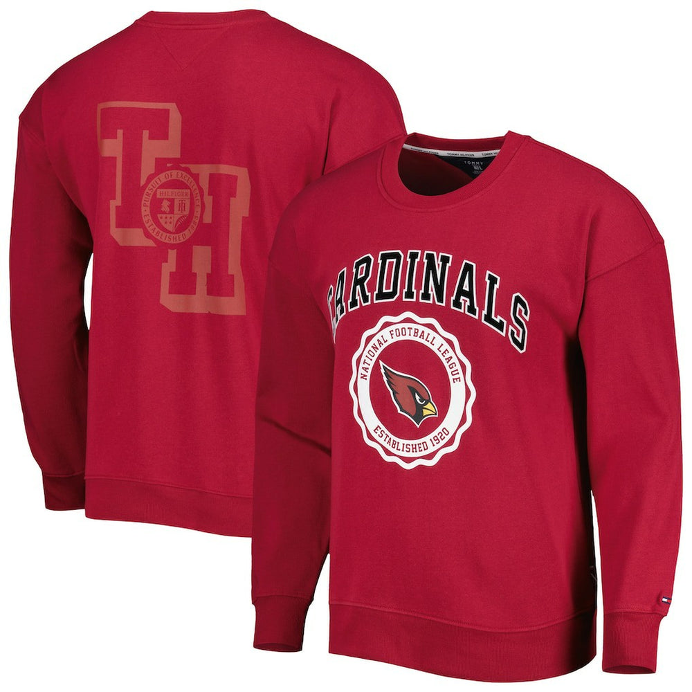 Arizona Cardinals Tommy Hilfiger Ronald Crew Sweatshirt - Cardinal - NFL