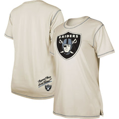 Las Vegas Raiders New Era Women's Split T-Shirt - Cream - NFL