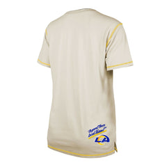 Los Angeles Rams New Era Women's Split T-Shirt - Cream - NFL