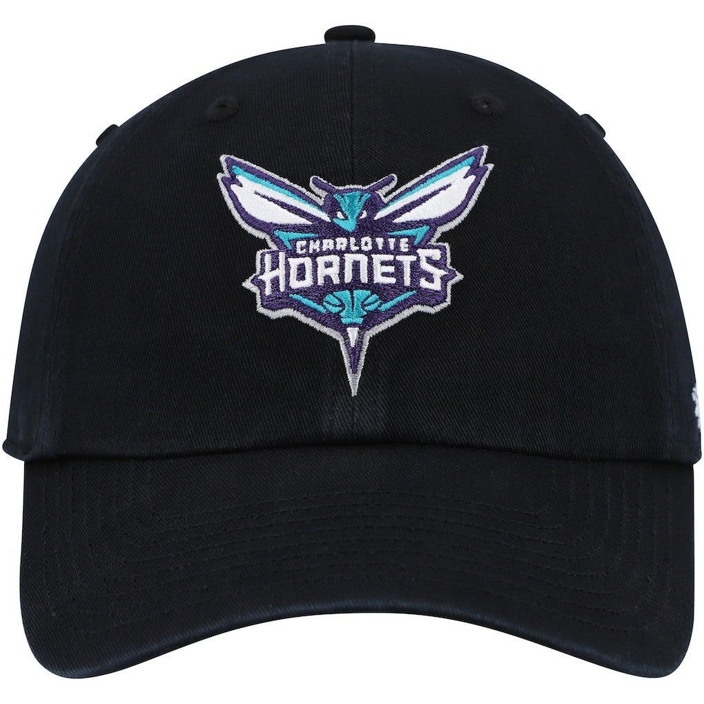 47 brand Charlotte Hornets '47 Core Logo Clean Up Adjustable Hat Black
