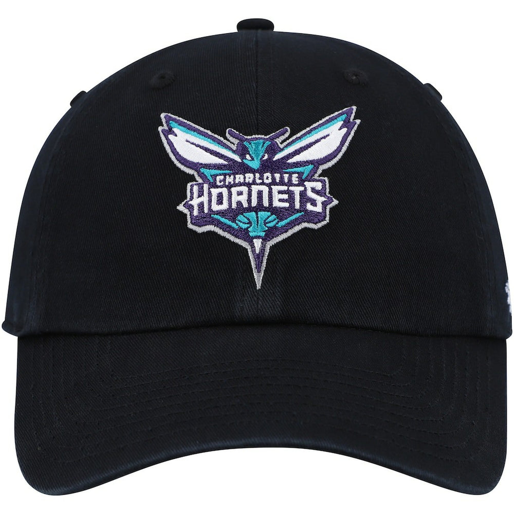 47 brand Charlotte Hornets '47 Core Logo Clean Up Adjustable Hat Black