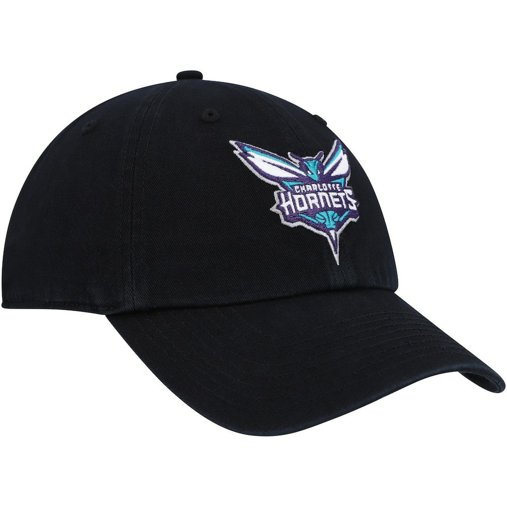 47 brand Charlotte Hornets '47 Core Logo Clean Up Adjustable Hat Black