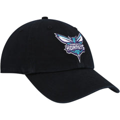 47 brand Charlotte Hornets '47 Core Logo Clean Up Adjustable Hat Black