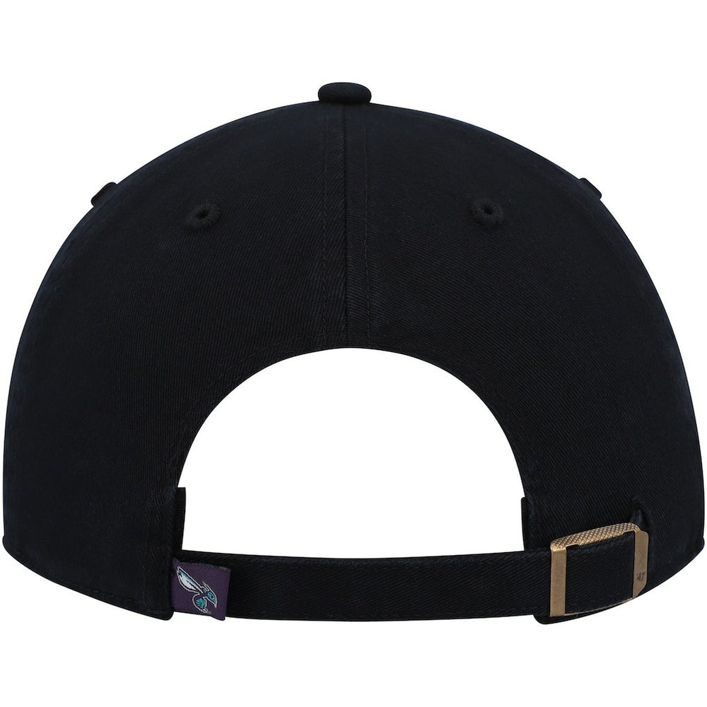 47 brand Charlotte Hornets '47 Core Logo Clean Up Adjustable Hat Black