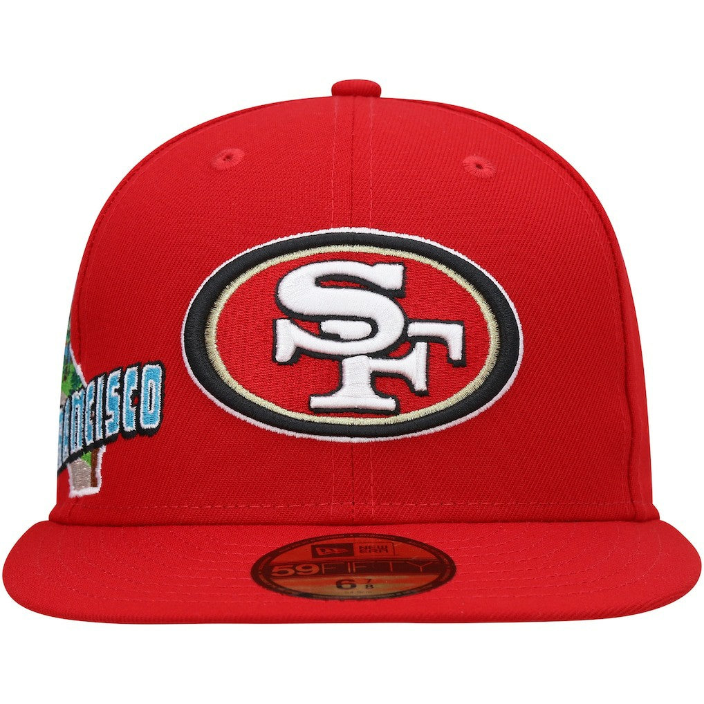 San Francisco 49ers New Era Stateview 59FIFTY Fitted Hat - Scarlet - NFL