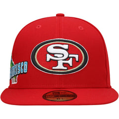 San Francisco 49ers New Era Stateview 59FIFTY Fitted Hat - Scarlet - NFL