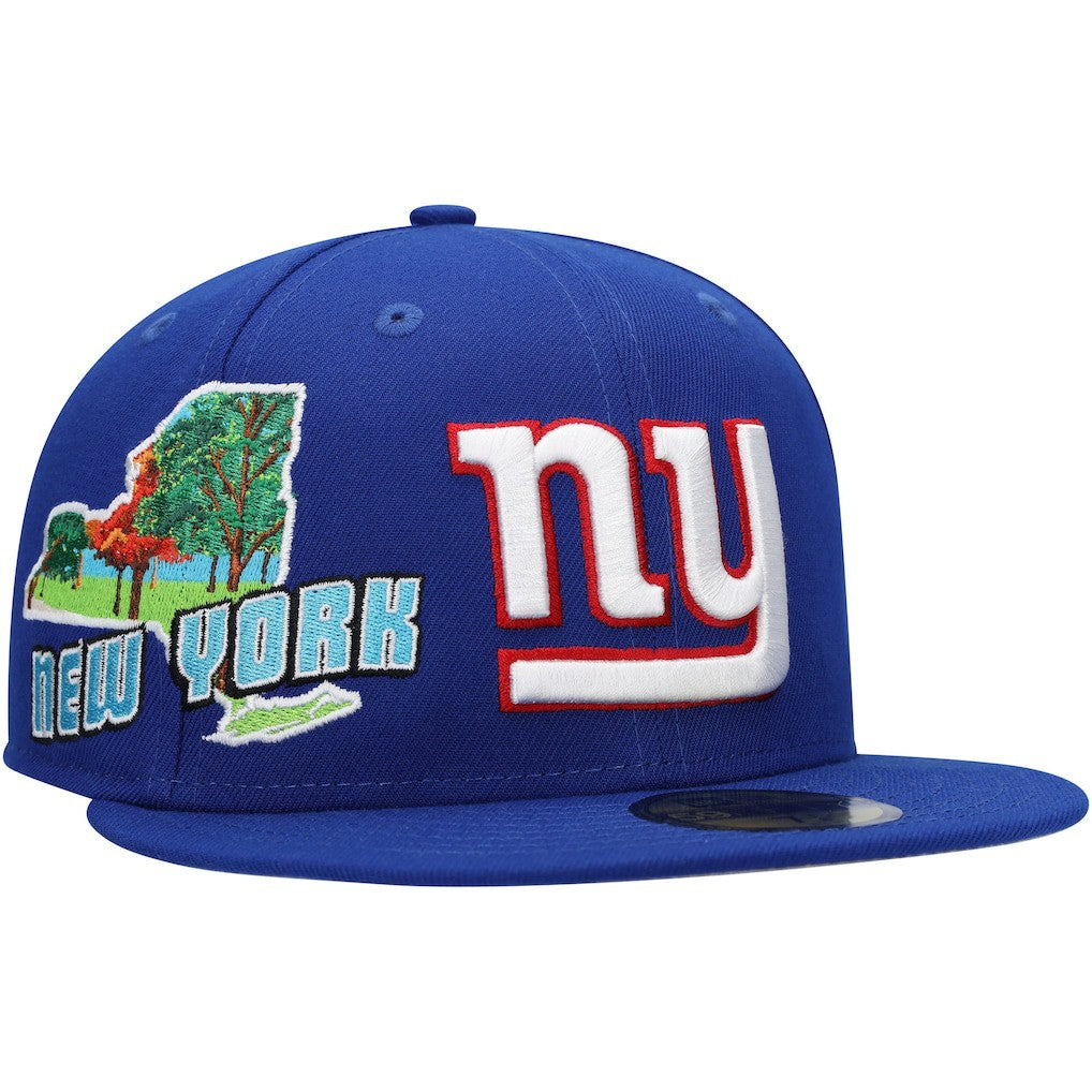 New York Giants New Era Stateview 59FIFTY Fitted Hat - Royal - NFL
