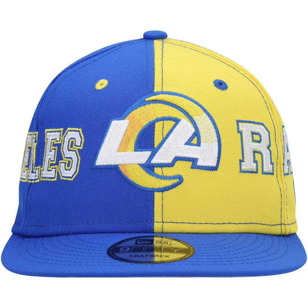 Los Angeles Rams New Era Team Split 9FIFTY Snapback Hat - Royal/Gold - NFL