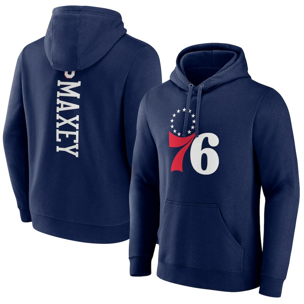 Tyrese Maxey Philadelphia 76ers Playmaker Pullover Hoodie Navy