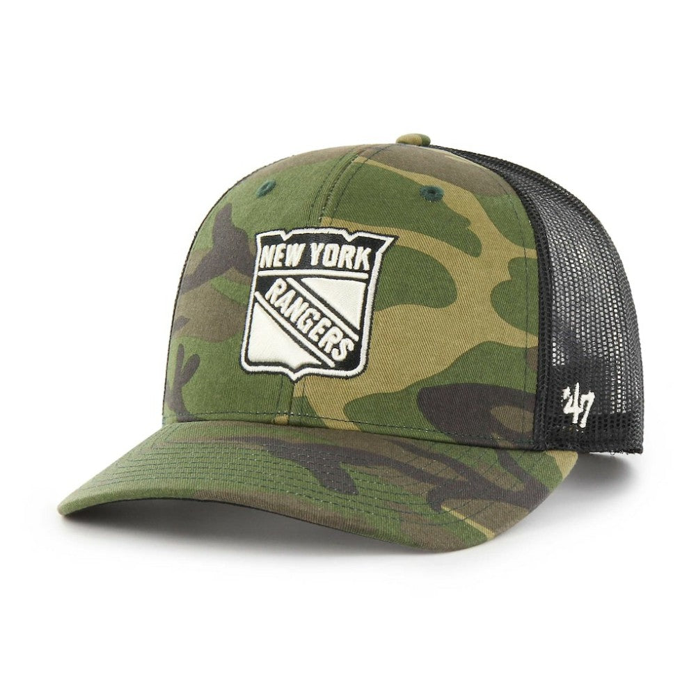 New York Rangers '47 Trucker Snapback Hat - Camo/Black | 47 brand near me