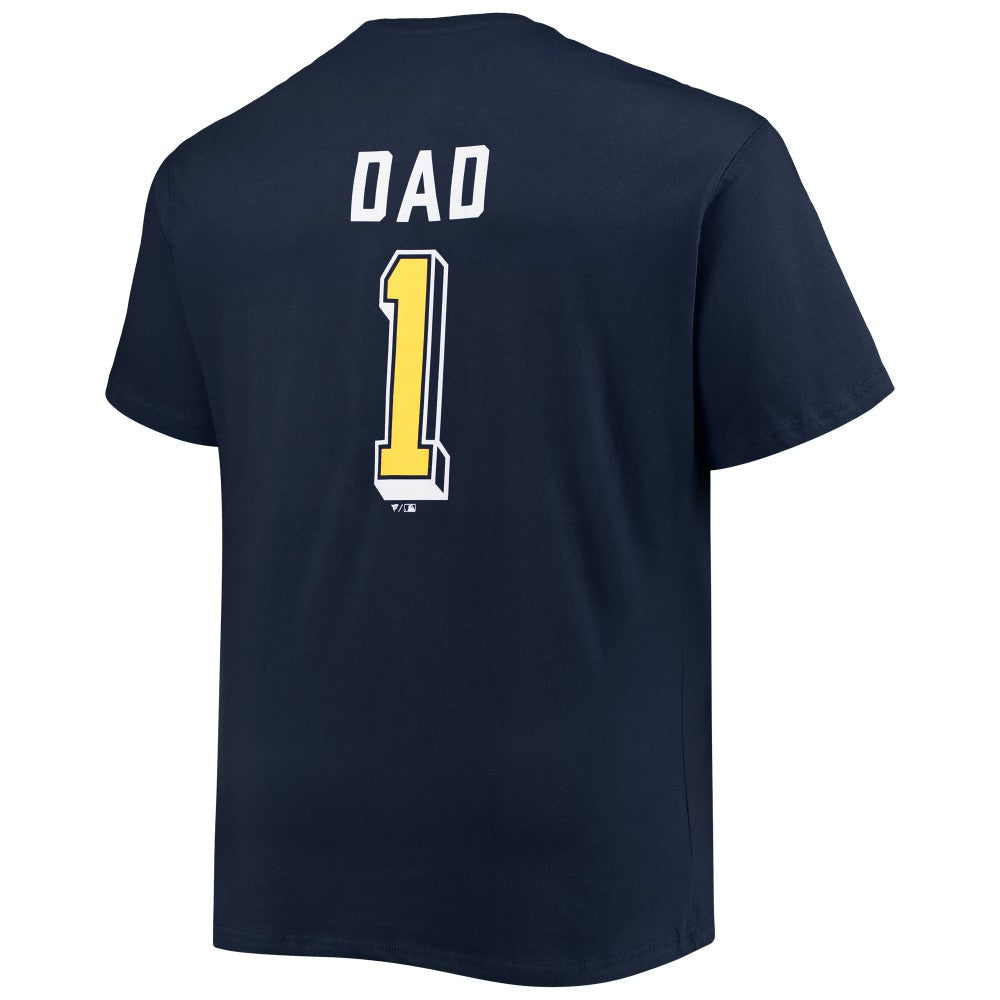 Milwaukee Brewers Big & Tall Father's Day #1 Dad T-Shirt for sale
