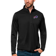 Buffalo Bills Antigua Tribute Quarter-Zip Lightweight Pullover Top - Black - NFL