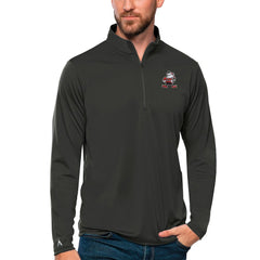 Cleveland Browns Antigua Tribute Quarter-Zip Lightweight Pullover Top - Charcoal - NFL