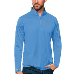 Los Angeles Chargers Antigua Tribute Quarter-Zip Lightweight Pullover Top - Powder Blue - NFL