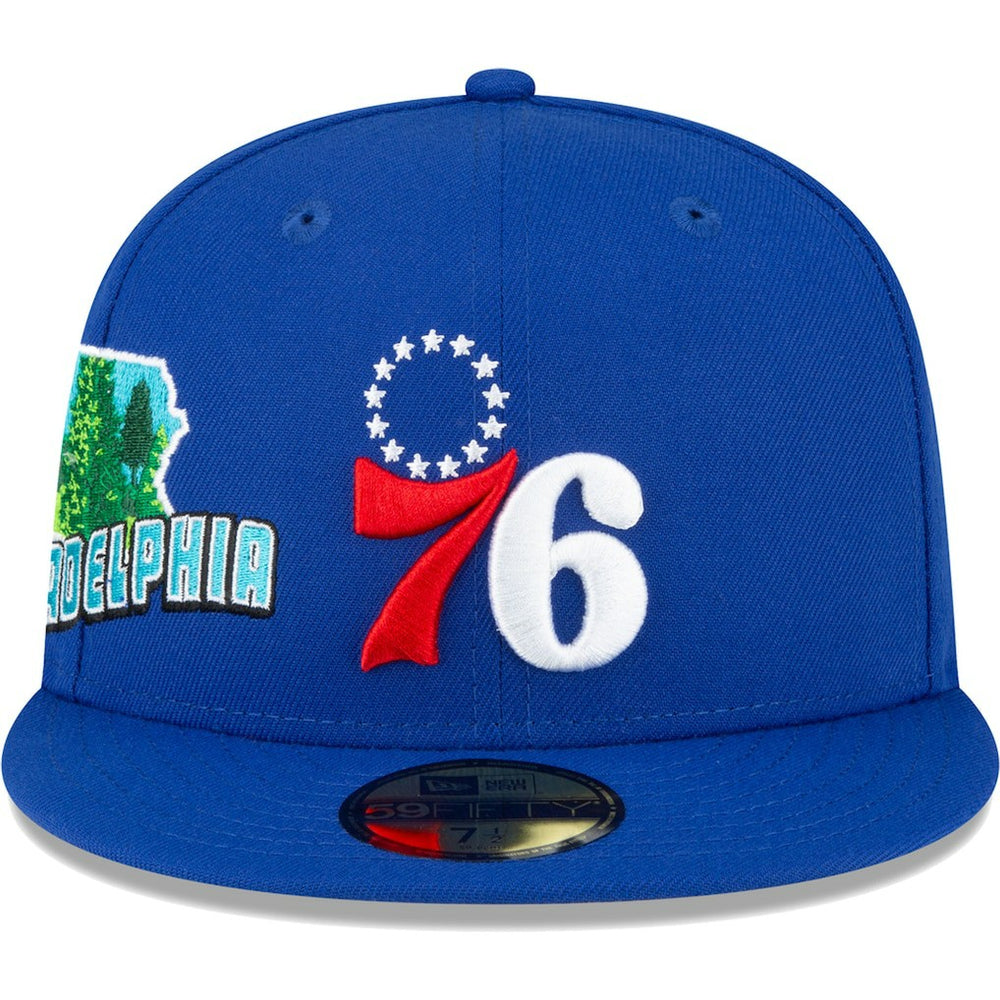 New Era Philadelphia 76ers Stateview 59FIFTY Fitted Hat Royal