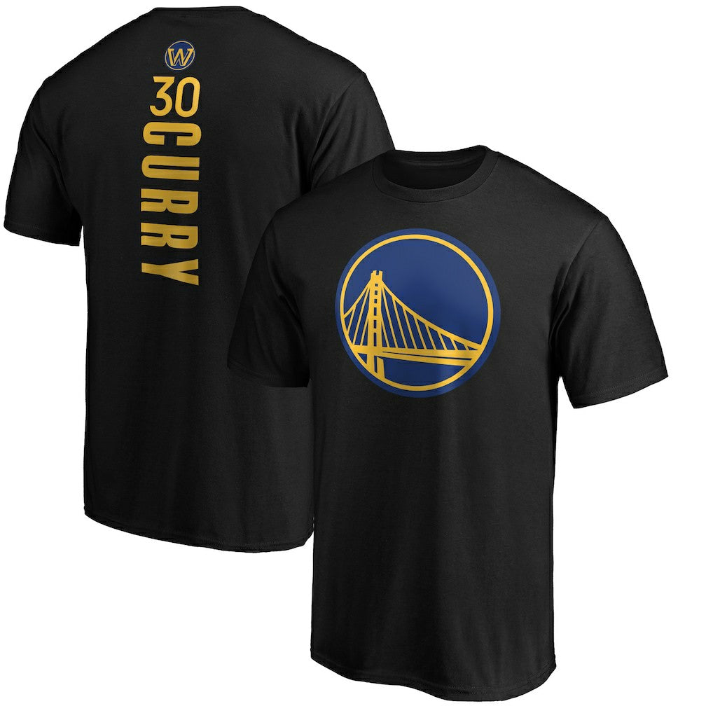 Stephen Curry Golden State Warriors Playmaker Name & Number Logo T-Shirt Black