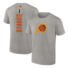 Devin Booker Phoenix Suns Playmaker Name & Number T-Shirt Heathered Gray