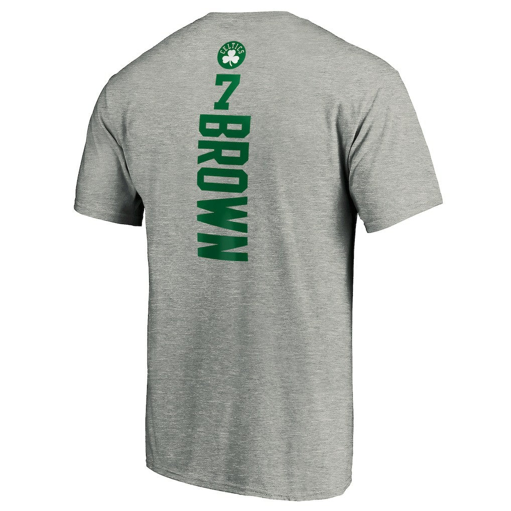 Jaylen Brown Boston Celtics Playmaker Name & Number T-Shirt Heathered Gray