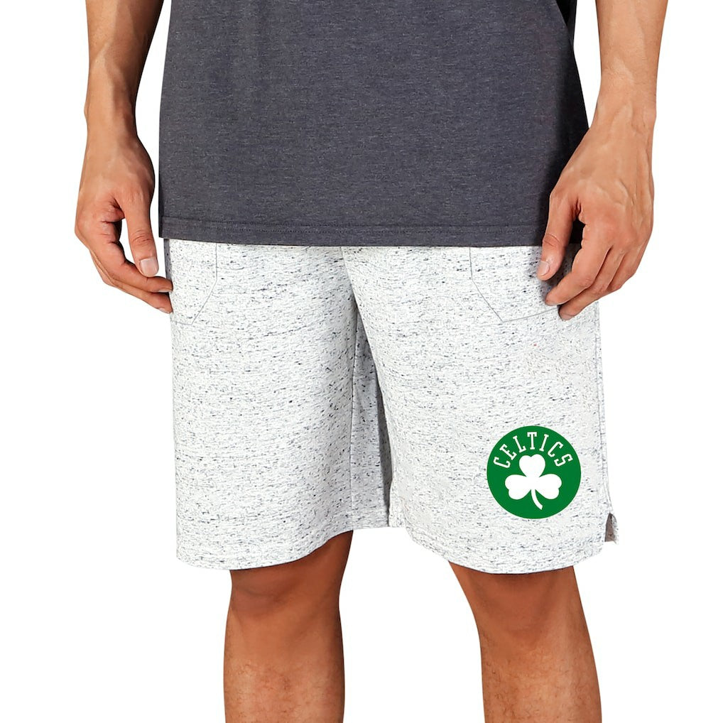 Boston Celtics Concepts Sport Throttle Knit Jam Shorts White/Charcoal