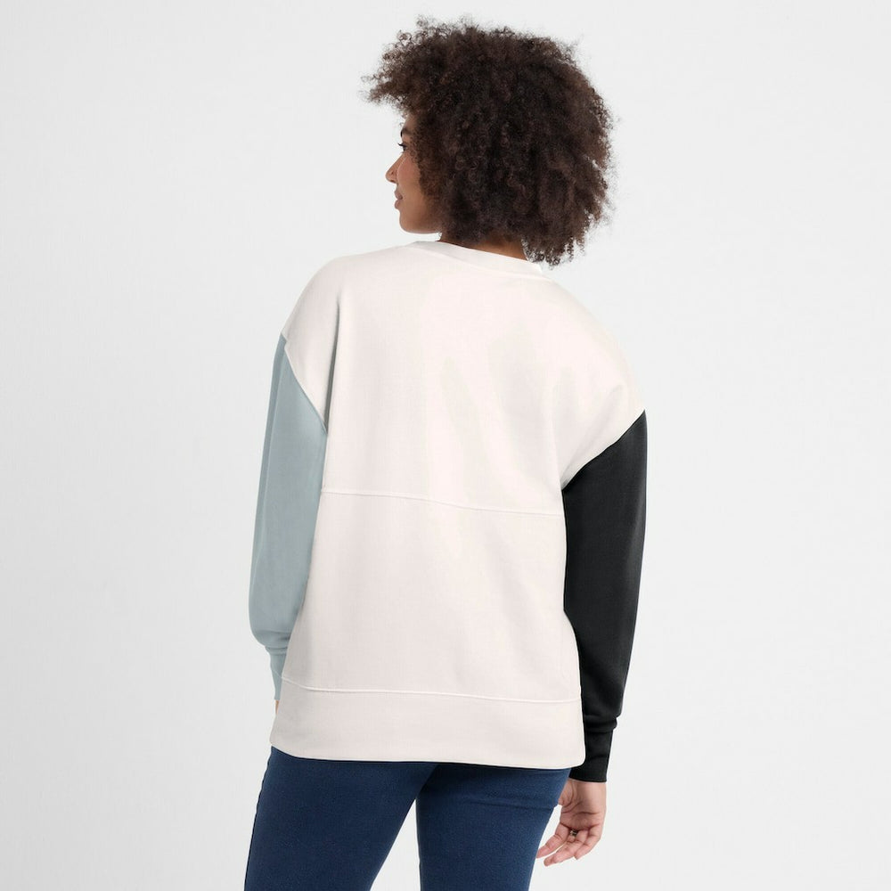 Las Vegas Raiders Women's Colorblock Primary Logo Pullover Sweatshirt - White - Fanatics