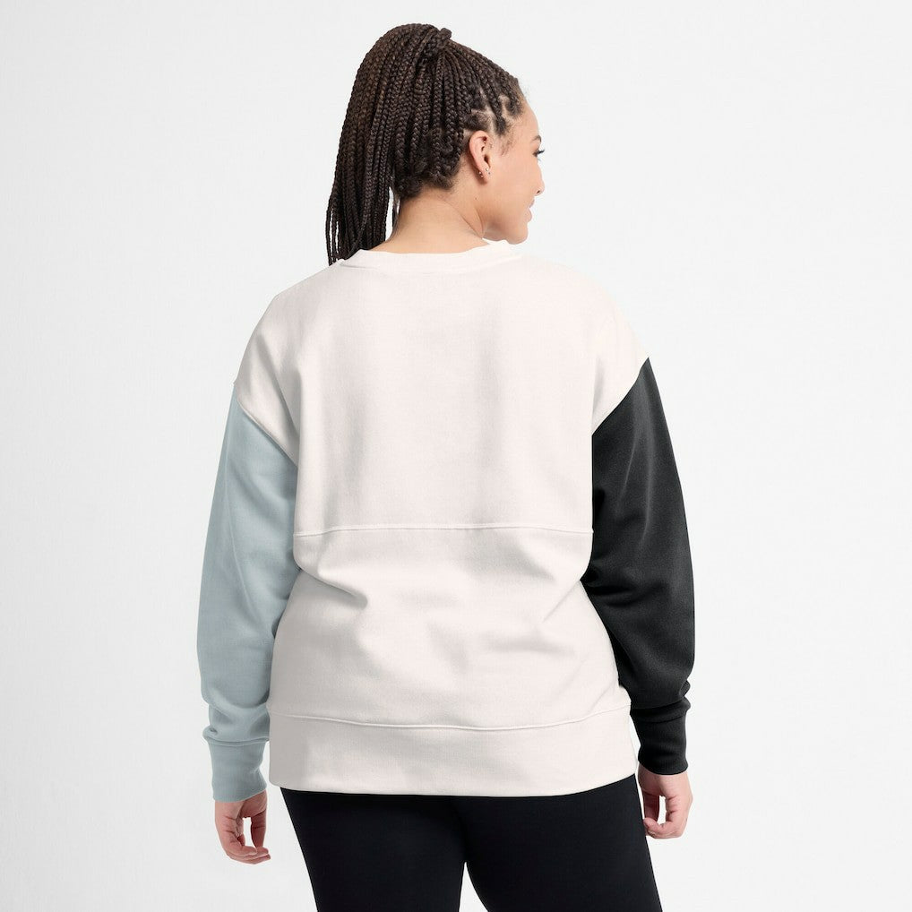 Las Vegas Raiders Women's Colorblock Primary Logo Pullover Sweatshirt - White - Fanatics