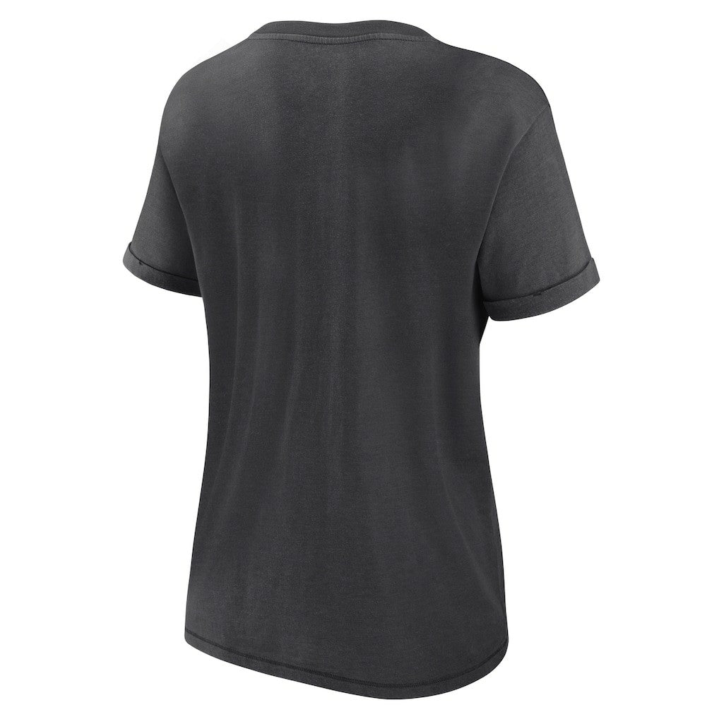 Las Vegas Raiders Women's Hit Snow Washed T-Shirt - Charcoal - Fanatics