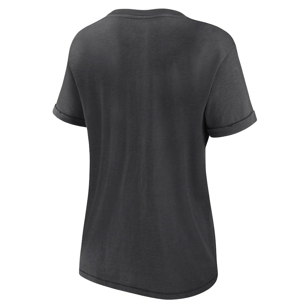 Las Vegas Raiders Women's Hit Snow Washed T-Shirt - Charcoal - Fanatics