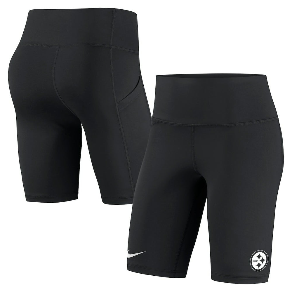 Pittsburgh Steelers Women's Biker Shorts - Black - Nike