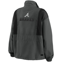 Atlanta Braves WEAR by Erin Andrews Women's Packable Half-Zip Jacket Sale