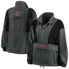 Chicago Cubs WEAR by Erin Andrews Women's Packable Half-Zip Jacket Discount